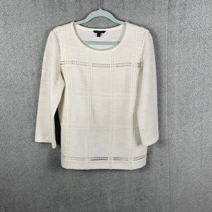 3/4 sleeve cream tunic, size Medium from Banana Republic